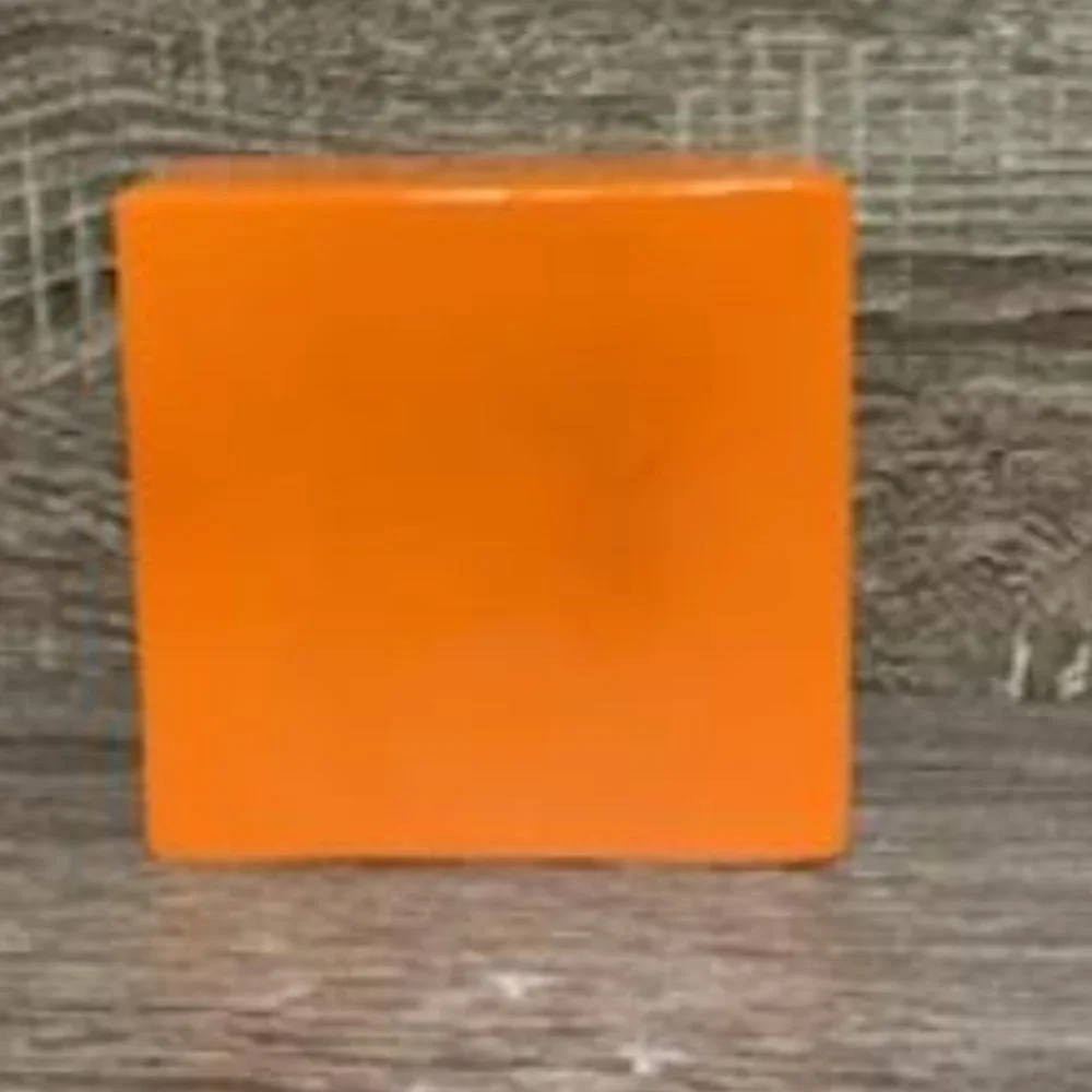 Rae Dunn Eat Drink and Be Scary Paperweight Orange Pottery Halloween Square Sign